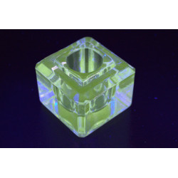 Vintage Manganese Glass Inkwell