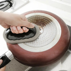 Emery Sponge Brush with Handle Grip for Kitchen Cleaning